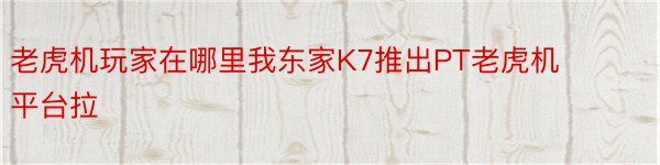 老虎机玩家在哪里我东家K7推出PT老虎机平台拉